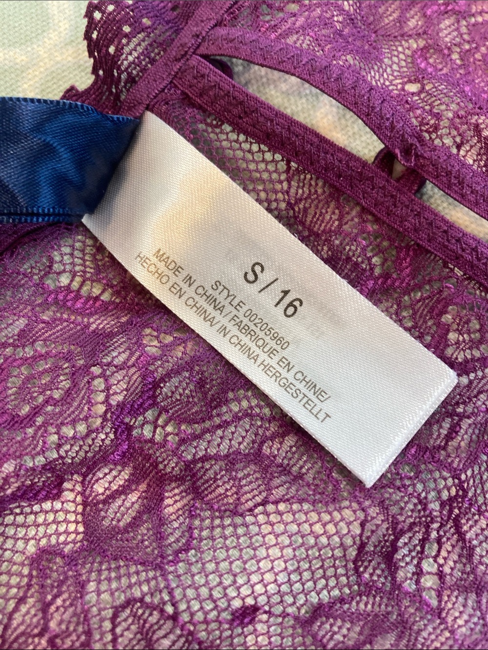 City Chic Fox & Royal Gia Cless Open Gusset Panty Purple 16 - Picture 8 of 10